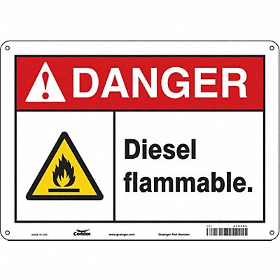Safety Sign 10 inx14 in Polyethylene