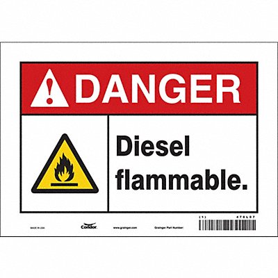 Safety Sign 7 inx10 in Vinyl