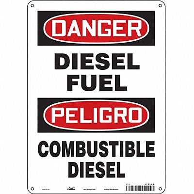 Safety Sign 14 in x 10 in Polyethylene