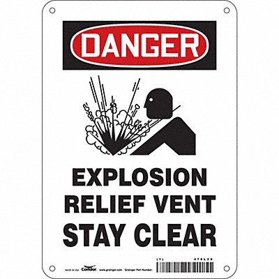 Safety Sign 10 in x 7 in Polyethylene