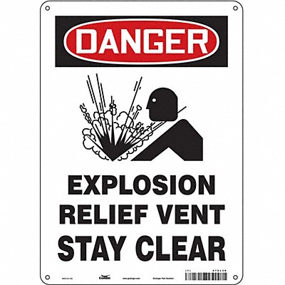 Safety Sign 14 in x 10 in Polyethylene
