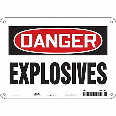Safety Sign 7 in x 10 in Aluminum