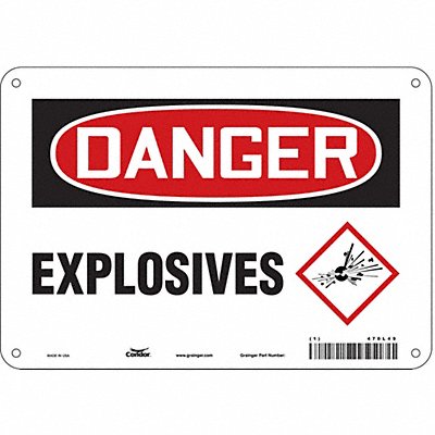 Safety Sign 7 inx10 in Polyethylene