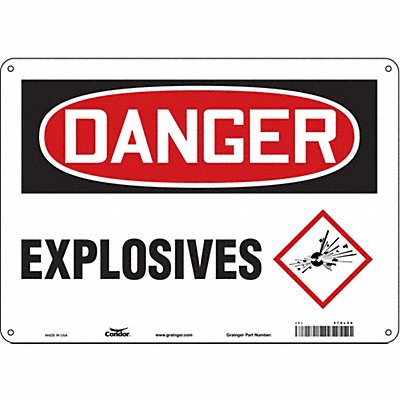 Safety Sign 10 inx14 in Polyethylene