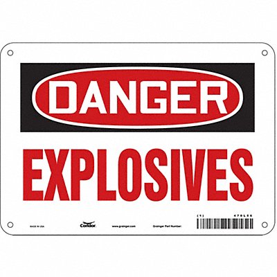 Safety Sign 7 in x 10 in Polyethylene