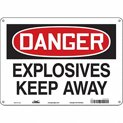 Safety Sign 10 in x 14 in Polyethylene