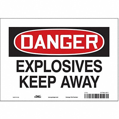 Safety Sign 7 in x 10 in Vinyl