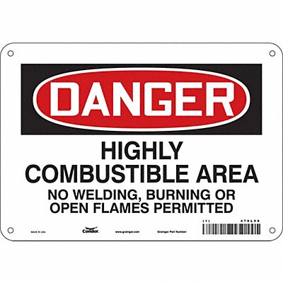Safety Sign 7 in x 10 in Aluminum
