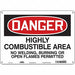 Safety Sign 10 inx14 in Aluminum