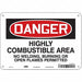 Safety Sign 7 in x 10 in Polyethylene