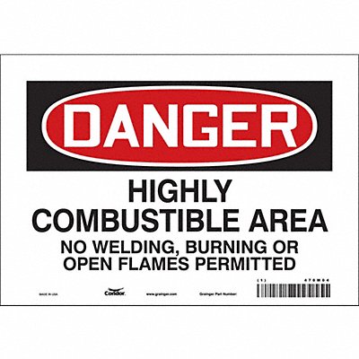 Safety Sign 7 in x 10 in Vinyl