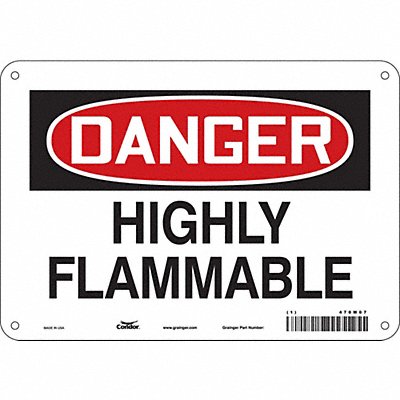 Safety Sign 7 in x 10 in Aluminum