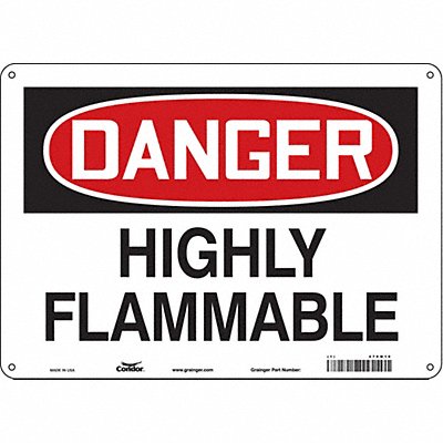 Safety Sign 10 in x 14 in Polyethylene