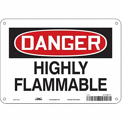Safety Sign 7 in x 10 in Vinyl