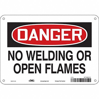 Safety Sign 7 in x 10 in Aluminum