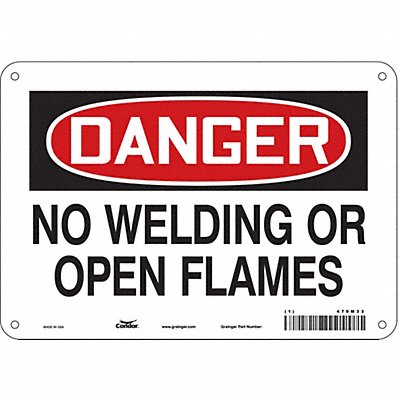 Safety Sign 7 inx10 in Polyethylene