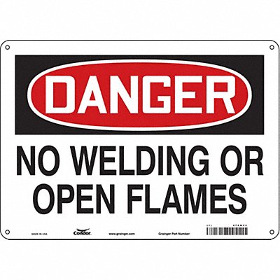 Safety Sign 10 inx14 in Polyethylene