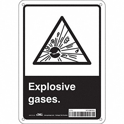 Safety Sign 10 in x 7 in Polyethylene