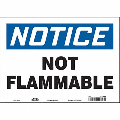 Safety Sign 10 in x 14 in Vinyl