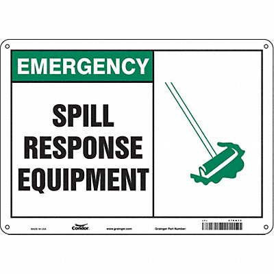 Safety Sign 10 in x 14 in Polyethylene