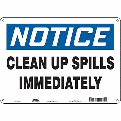 Safety Sign 10 in x 14 in Aluminum