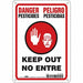 J8483 Safety Sign 10 inx7 in Polyethylene