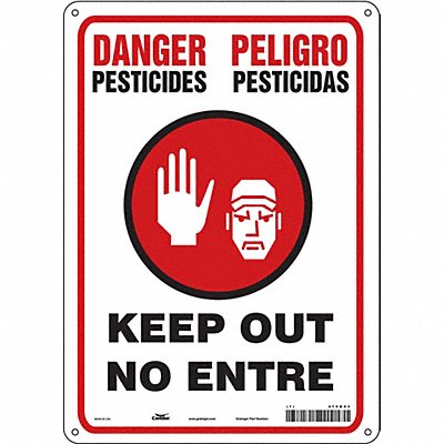 J8483 Safety Sign 14 inx10 in Polyethylene