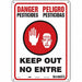 J8483 Safety Sign 14 inx10 in Polyethylene