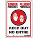 J8483 Safety Sign 14 in x 10 in Vinyl