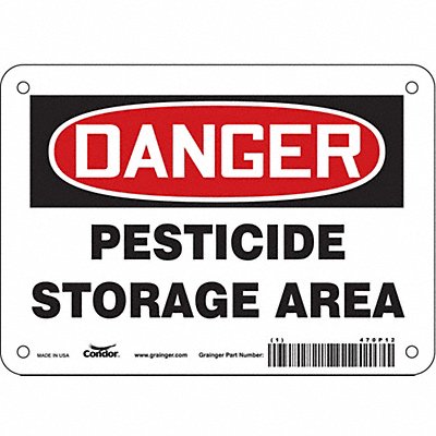 Safety Sign 5 in x 7 in Vinyl
