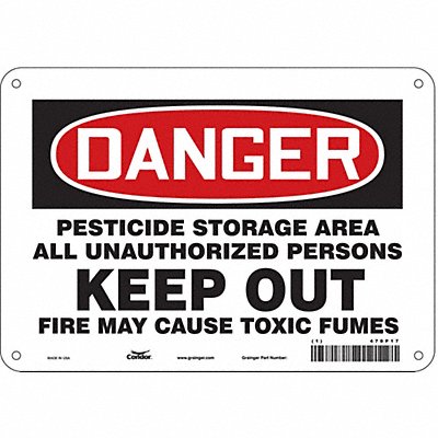 Safety Sign 7 inx10 in Polyethylene
