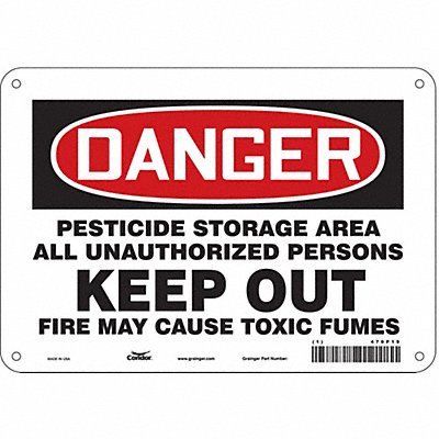 Safety Sign 7 inx10 in Vinyl
