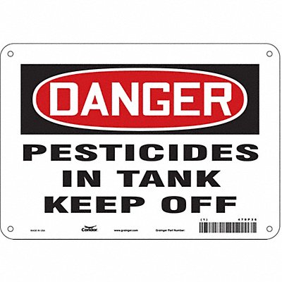 Safety Sign 7 inx10 in Polyethylene