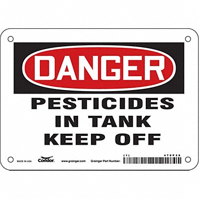 Safety Sign 5 in x 7 in Vinyl