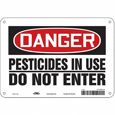 Safety Sign 7 inx10 in Polyethylene