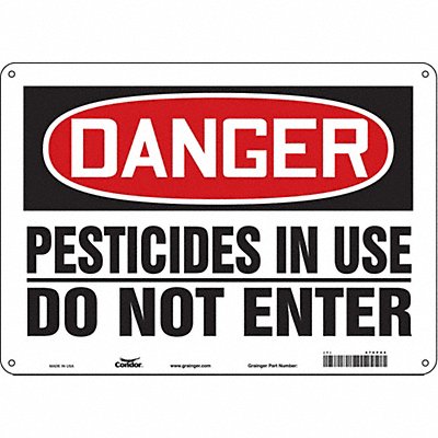 Safety Sign 10 inx14 in Polyethylene