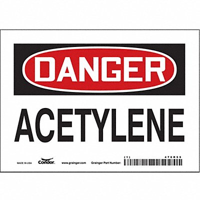 Safety Sign 5 in x 7 in Vinyl