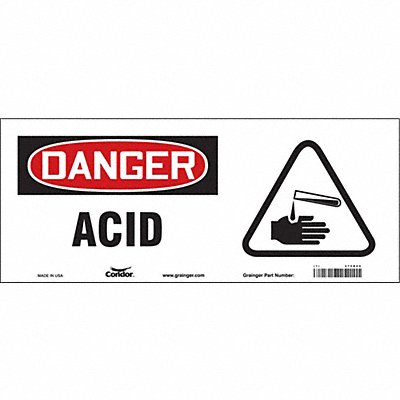 Safety Sign 7 in x 17 in Vinyl