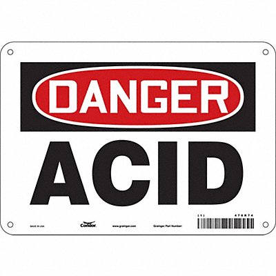 Safety Sign 7 inx10 in Polyethylene