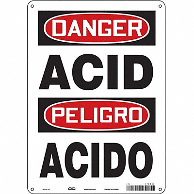Safety Sign 14 in x 10 in Polyethylene