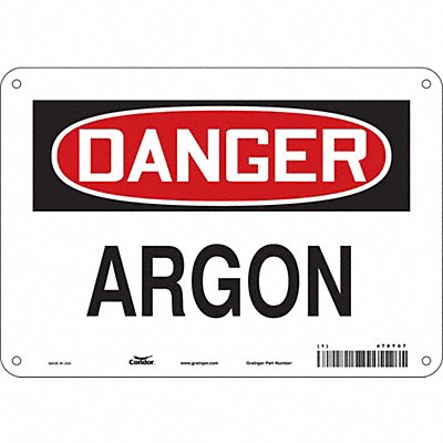 Safety Sign 7 in x 10 in Aluminum