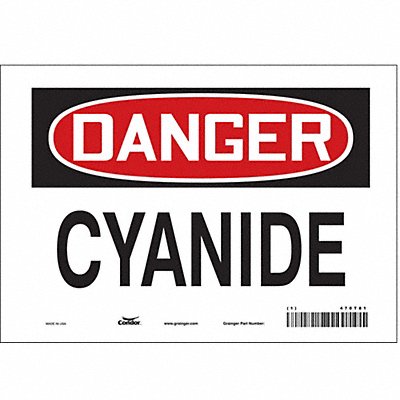 Safety Sign 7 in x 10 in Vinyl