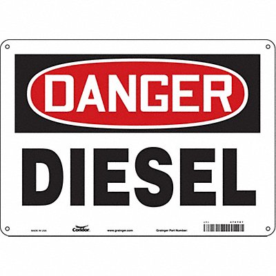 Safety Sign 10 inx14 in Polyethylene