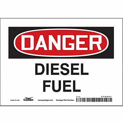 J6920 Safety Sign 5 inx7 in Vinyl
