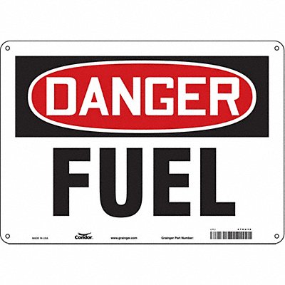 Safety Sign 10 in x 14 in Aluminum