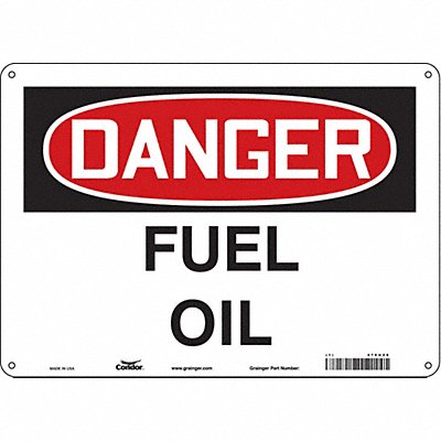 Safety Sign 10 in x 14 in Polyethylene