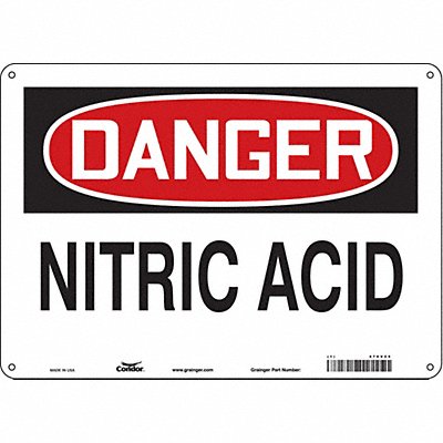 Safety Sign 10 in x 14 in Polyethylene