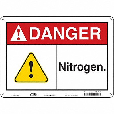 Safety Sign 10 inx14 in Polyethylene