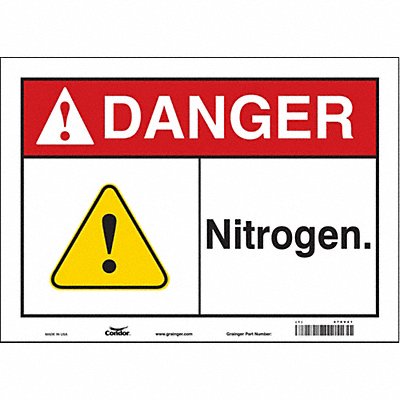 Safety Sign 10 in x 14 in Vinyl