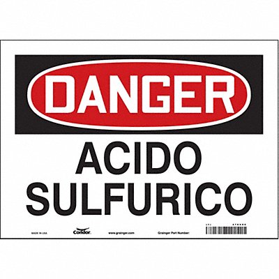 Safety Sign 10 in x 14 in Vinyl